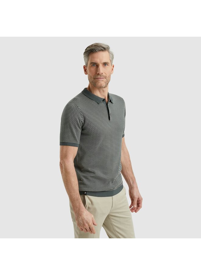 VPSS2504860 9076 Vanguard Short sleeve polo cotton modal Dark Slate