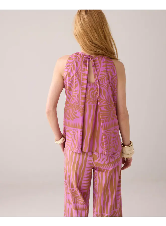 2s3306-12223 557 Summum Top two tone print  Cyclaam