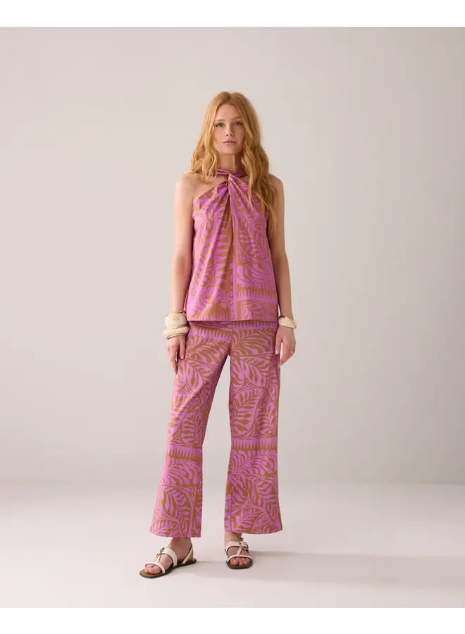 2s3306-12223 557 Summum Top two tone print  Cyclaam