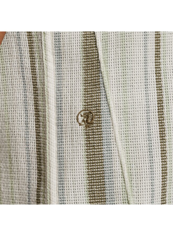 CSIS2505282 7014 Cast Iron Short Sleeve Shirt YD stripe structure Silver Birch