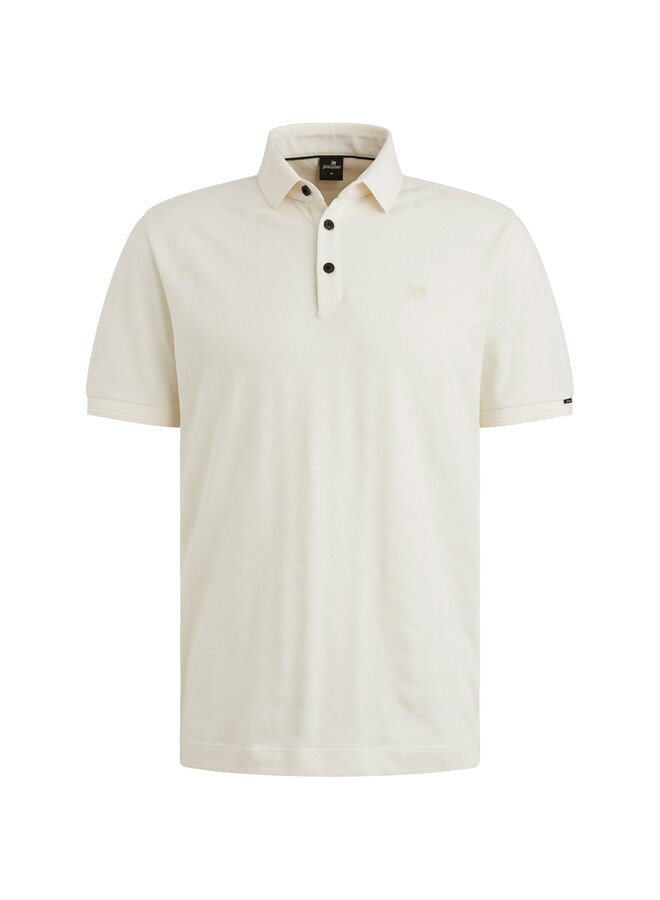 VPSS2505879 7004 Vanguard Short sleeve polo jacquard mercerised pique Cloud Dancer