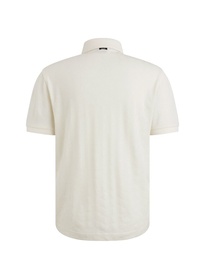 VPSS2505879 7004 Vanguard Short sleeve polo jacquard mercerised pique Cloud Dancer