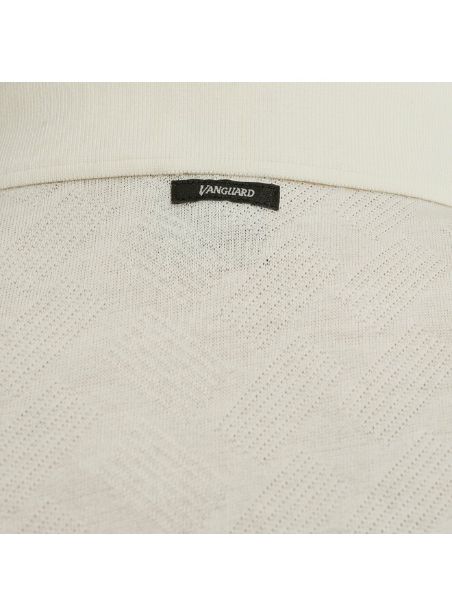 VPSS2505879 7004 Vanguard Short sleeve polo jacquard mercerised pique Cloud Dancer