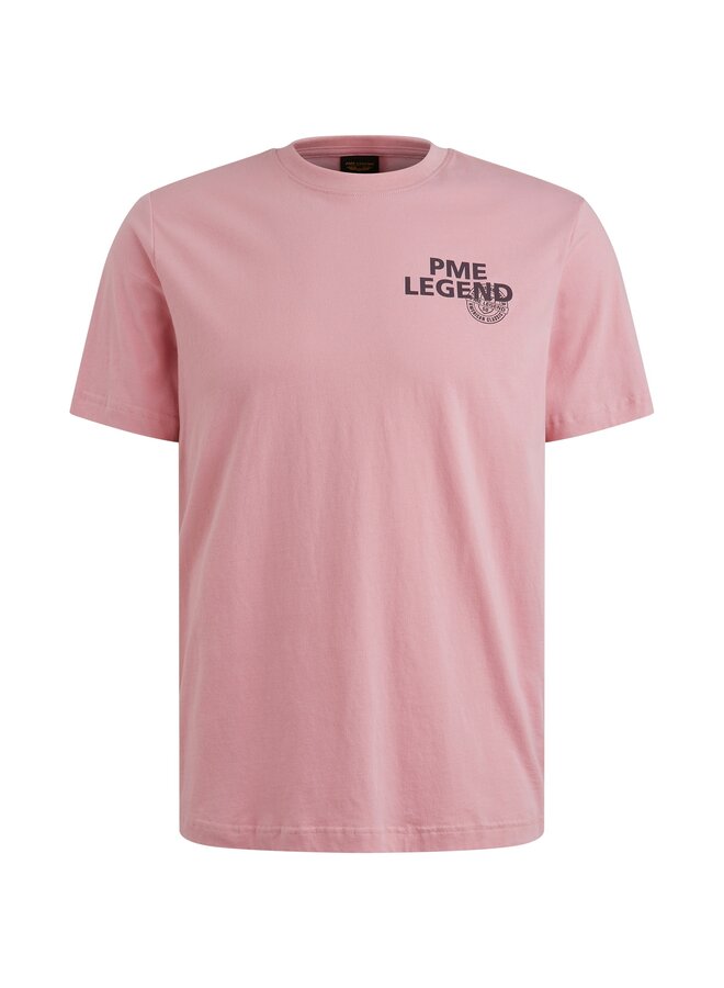 PTSS2505571 4038 PME Legend Short sleeve r-neck single jersey digital print Moonlight Mauve