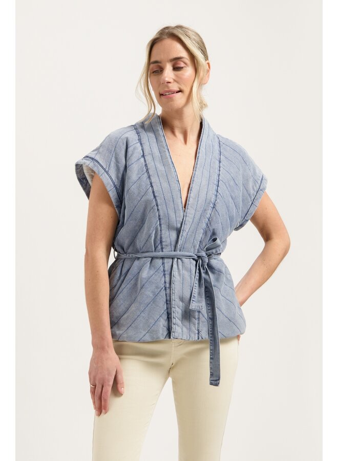 CR0112 416 Florez Dante Gilet Light Blue