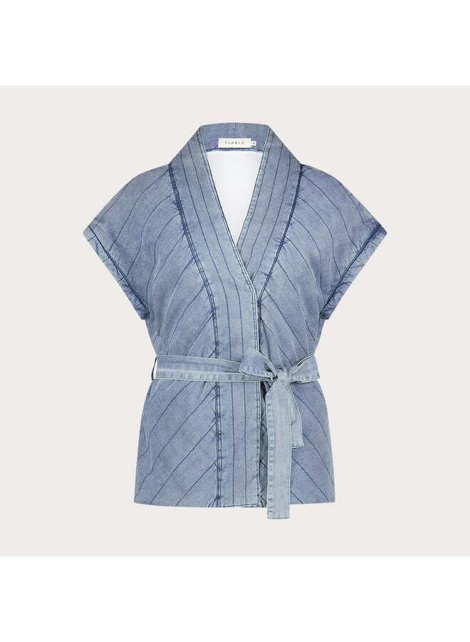 CR0112 416 Florez Dante Gilet Light Blue