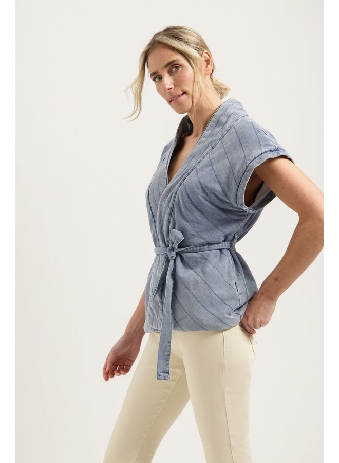 CR0112 416 Florez Dante Gilet Light Blue
