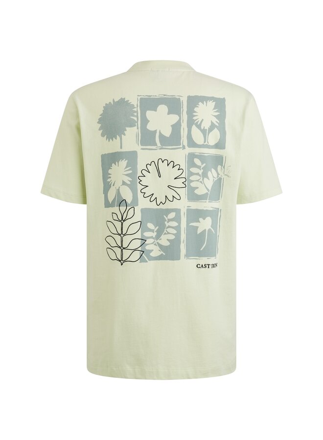CTSS2505587 6355 Cast Iron Short sleeve r-neck regular fit single jersey Meadow Mist