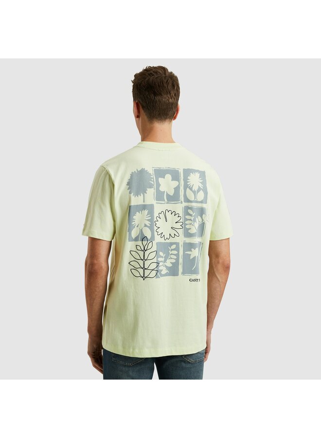 CTSS2505587 6355 Cast Iron Short sleeve r-neck regular fit single jersey Meadow Mist