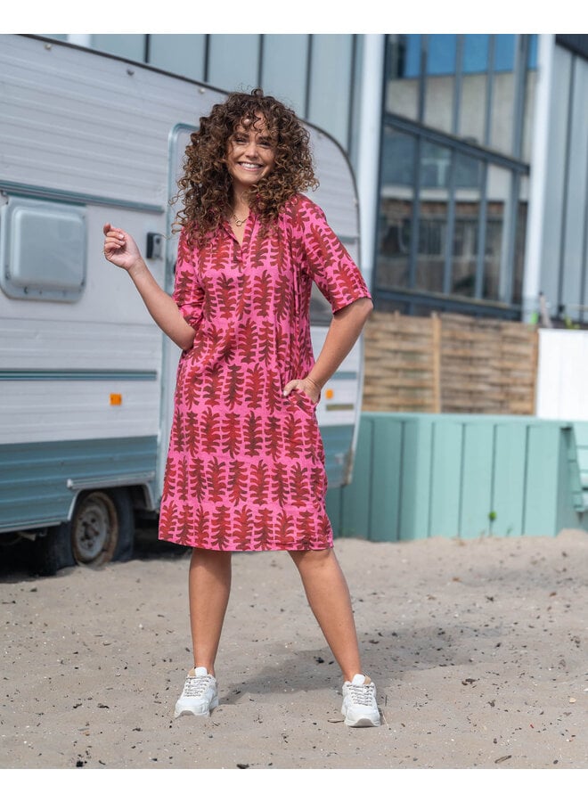 7455 640 Fos Jurk Paulien stamp Fuchsia