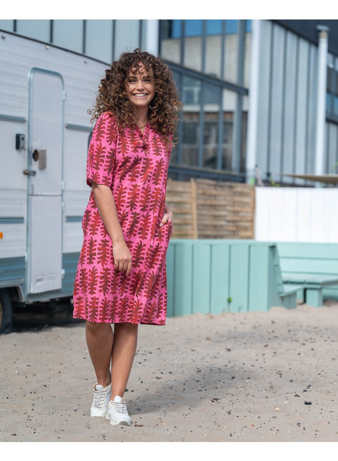 7455 640 Fos Jurk Paulien stamp Fuchsia