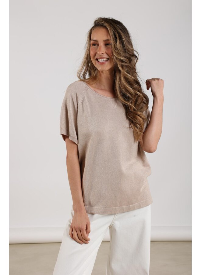 NKS01085 266 Nukus Anita Top Lurex Dusty Pink