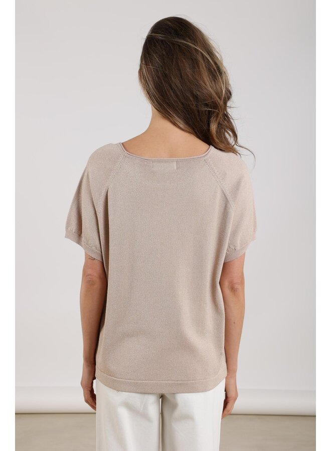 NKS01085 266 Nukus Anita Top Lurex Dusty Pink