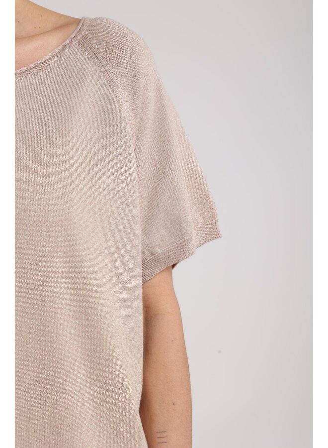 NKS01085 266 Nukus Anita Top Lurex Dusty Pink