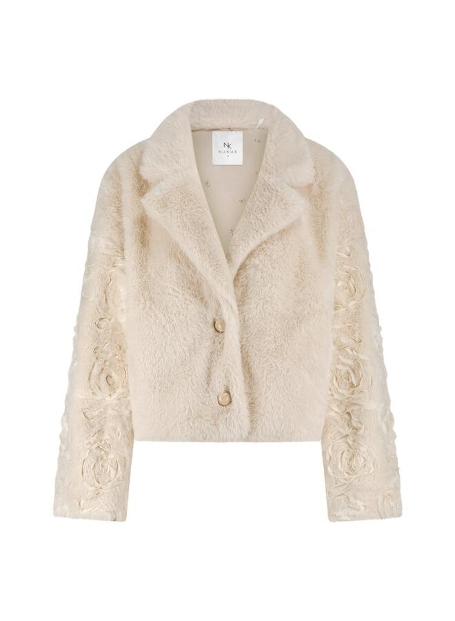 NKF13009 17 Nukus Pleun Jacket Flower Off White