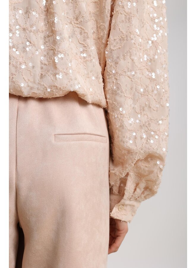 NKF09054 266 Nukus Jill Pants Suedine Dusty Pink