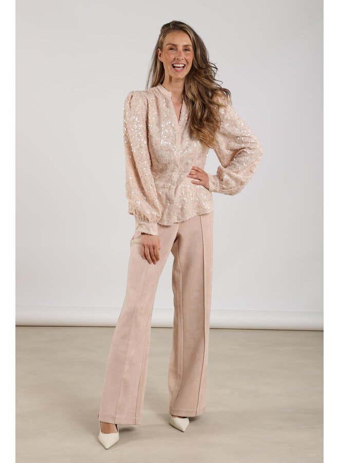 NKF09054 266 Nukus Jill Pants Suedine Dusty Pink