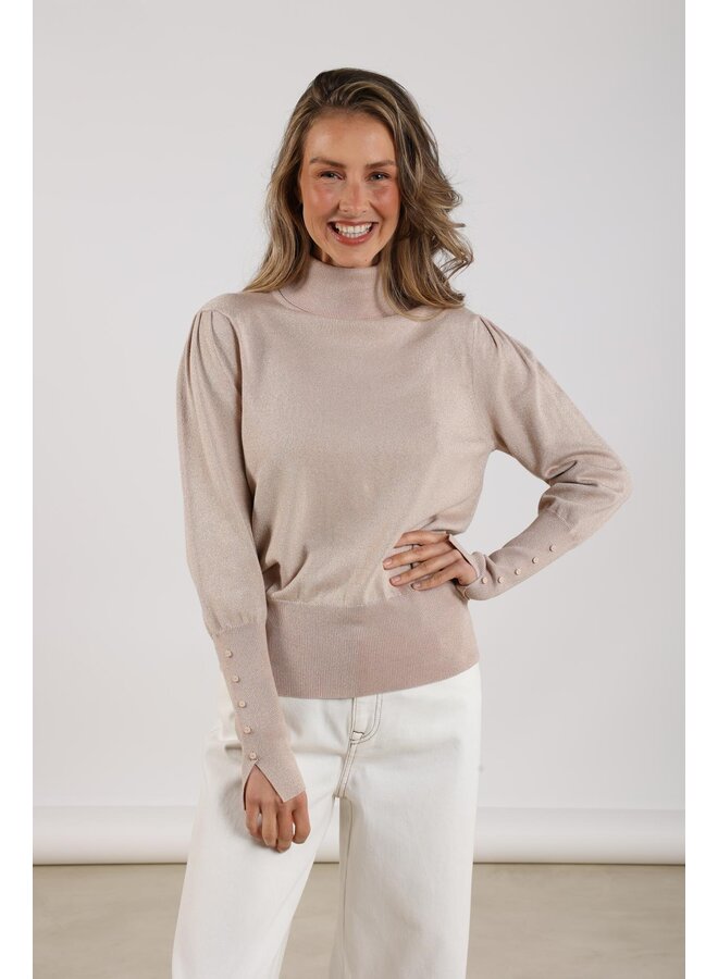 NKF03005 266 Nukus Sylvia Pullover Lurex Dusty Pink