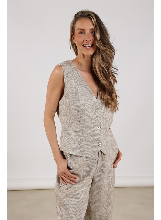 NKF08000 9 Nukus Carrera Gilet Strass Sand