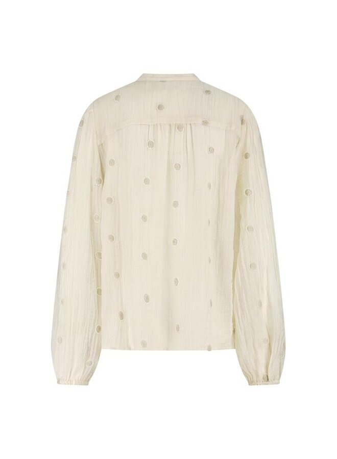 NKF02059 17 Nukus Rosan Blouse Embroidery Off White