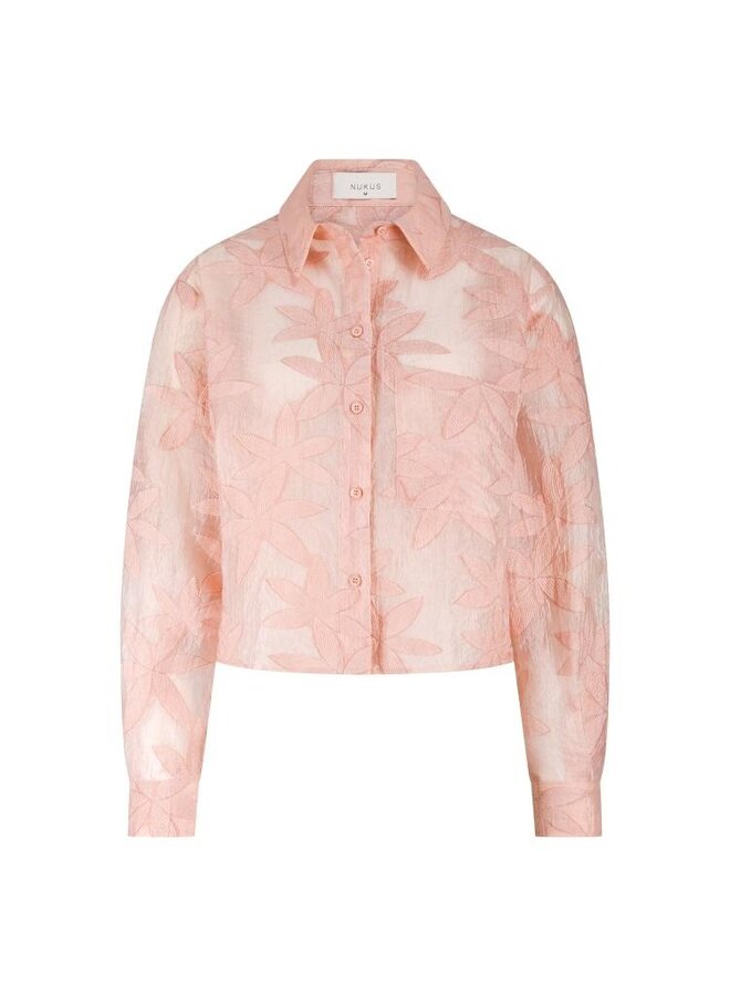 NKF02024 266 Nukus Sorrento Blouse Flower Dusty Pink