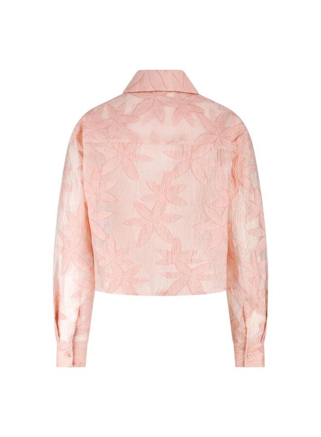 NKF02024 266 Nukus Sorrento Blouse Flower Dusty Pink