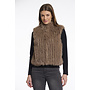 Dava.7002511 Rino en Pelle Gilet with closure  Toffee