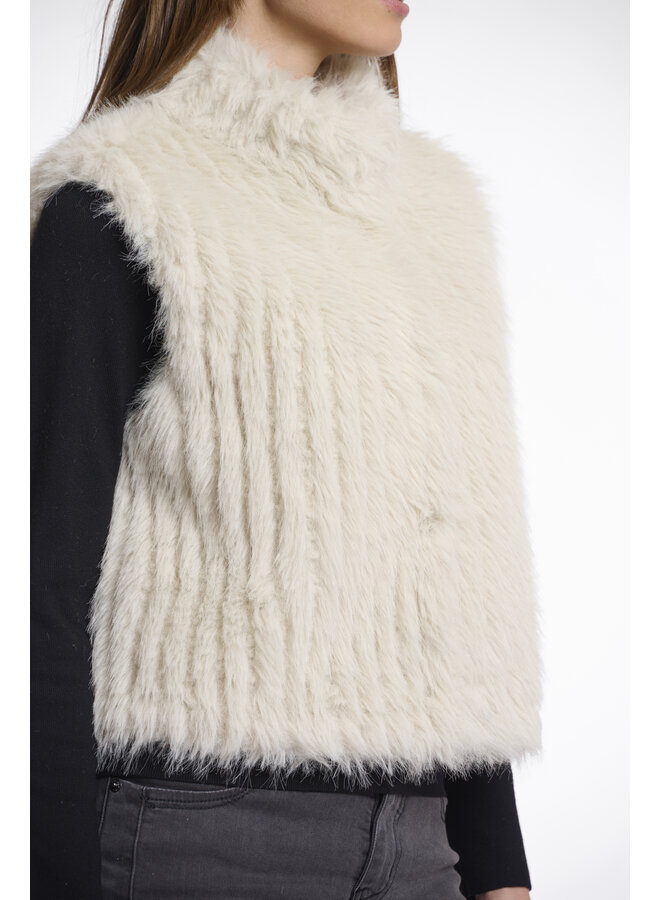 Dava.7002511 Rino en Pelle Gilet with closure  Birch