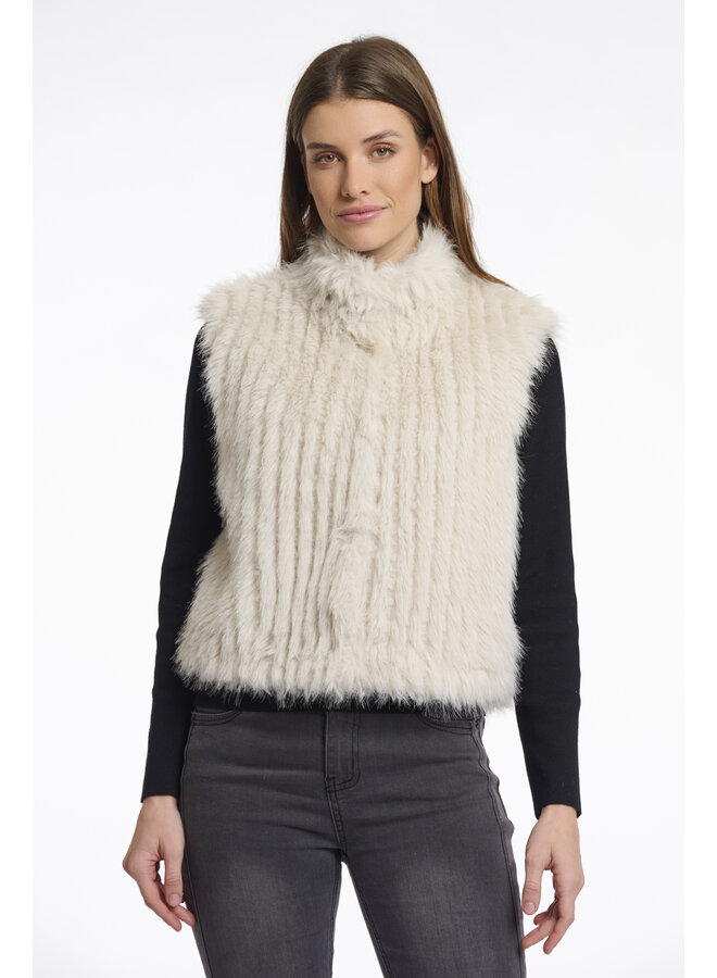 Dava.7002511 Rino en Pelle Gilet with closure  Birch