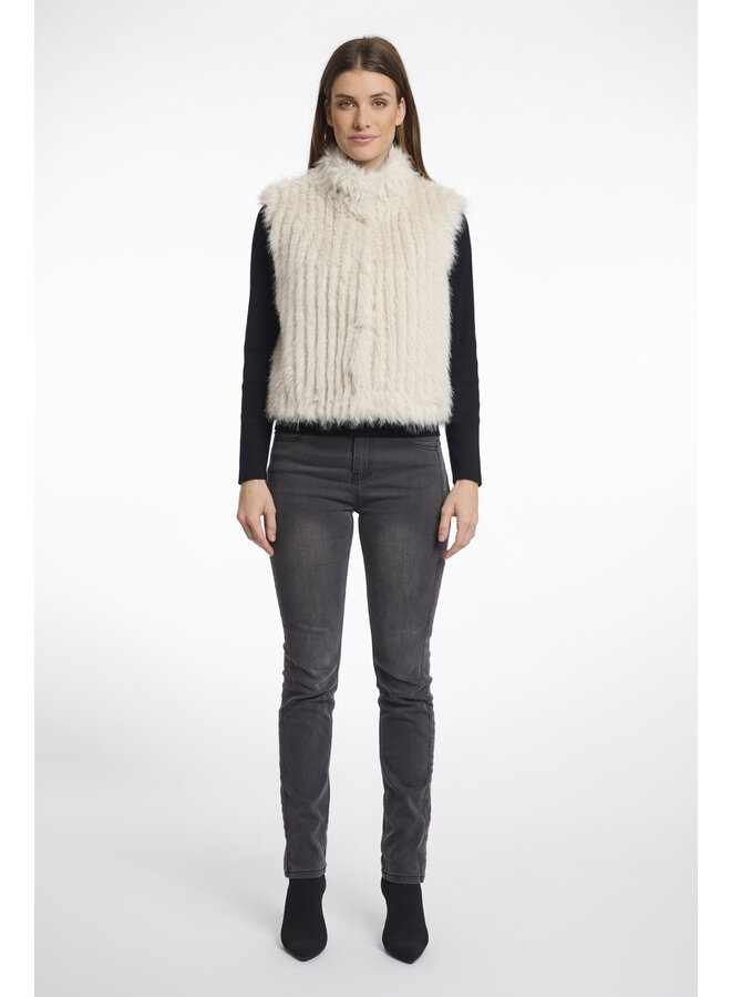 Dava.7002511 Rino en Pelle Gilet with closure  Birch