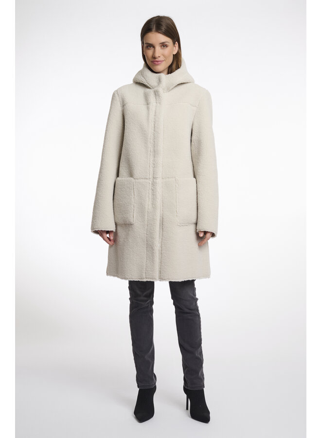 Alina.7002511 Rino en Pelle Reversible hooded coat  Birch