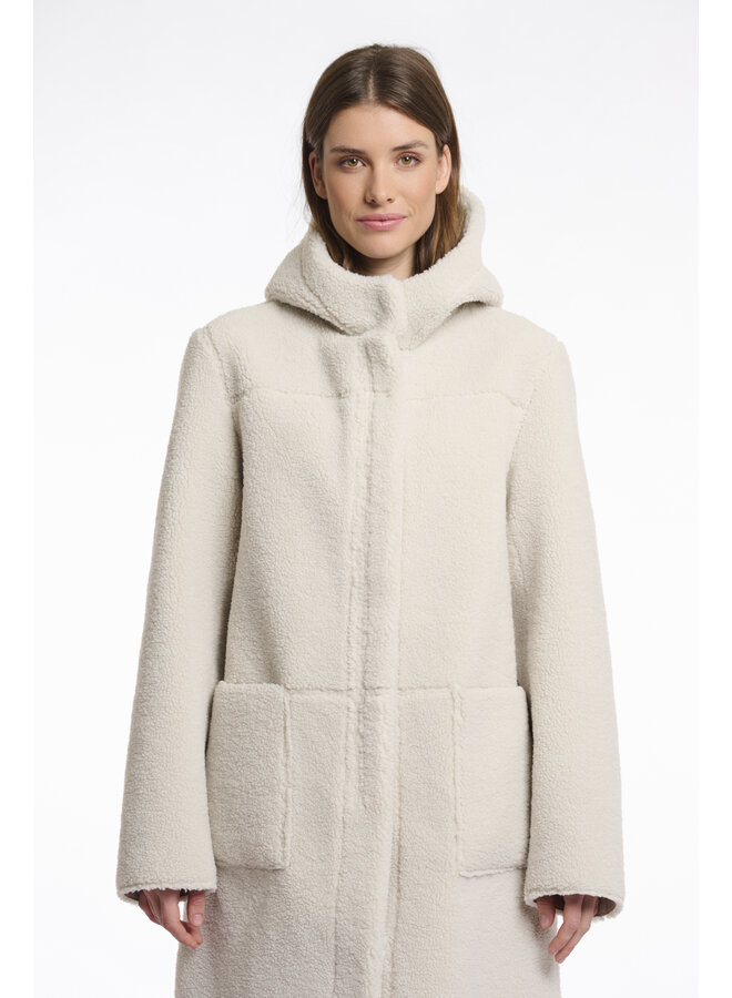 Alina.7002511 Rino en Pelle Reversible hooded coat  Birch