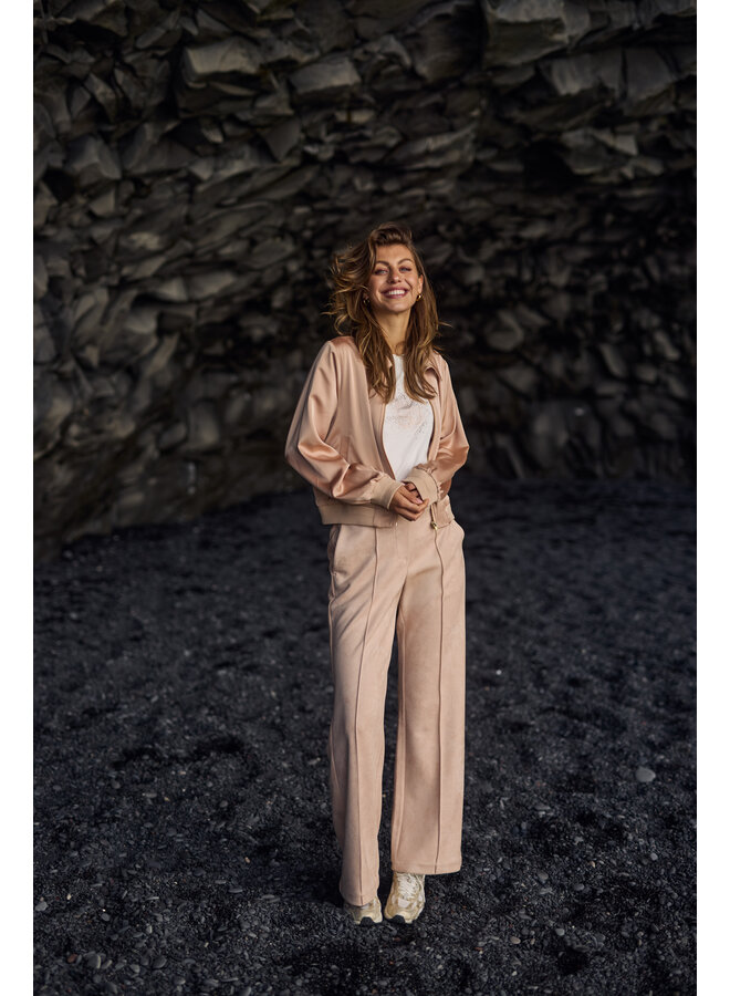 NKF09054 266 Nukus Jill Pants Suedine Dusty Pink