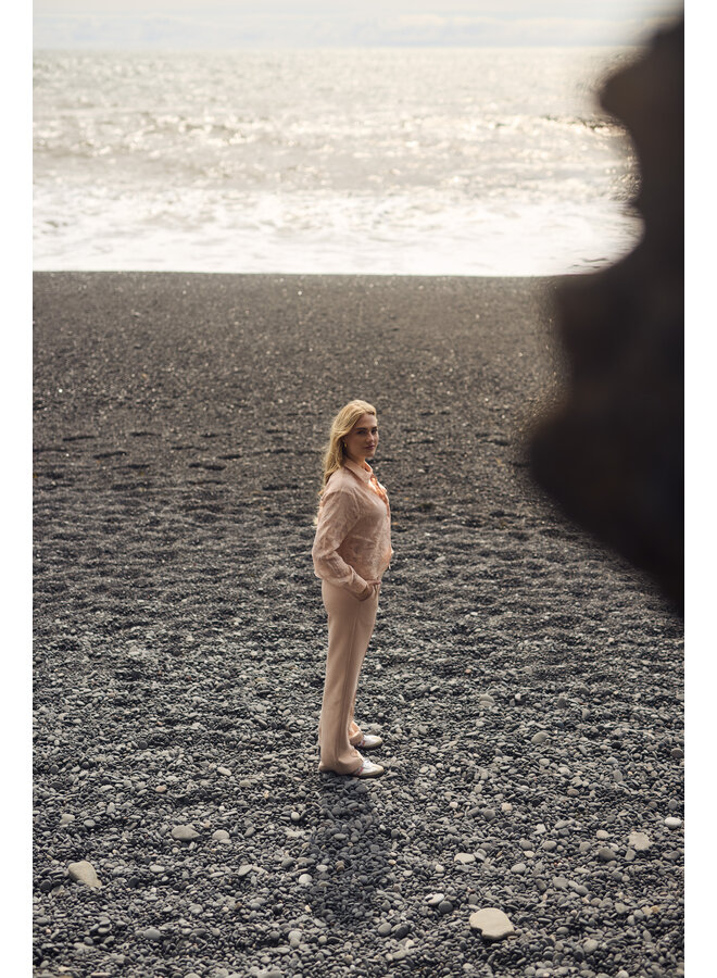 NKF09054 266 Nukus Jill Pants Suedine Dusty Pink