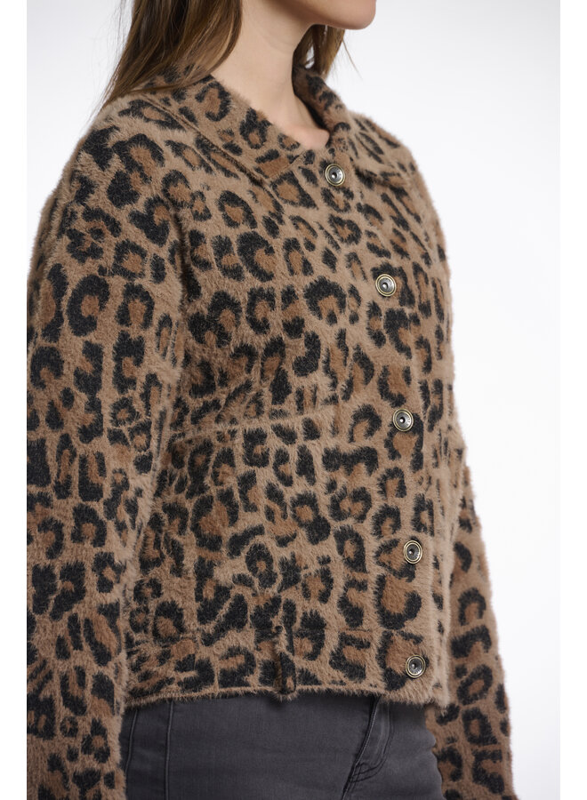 Bubbly.5012511 Rino en Pelle Boxy jacket  Leopard