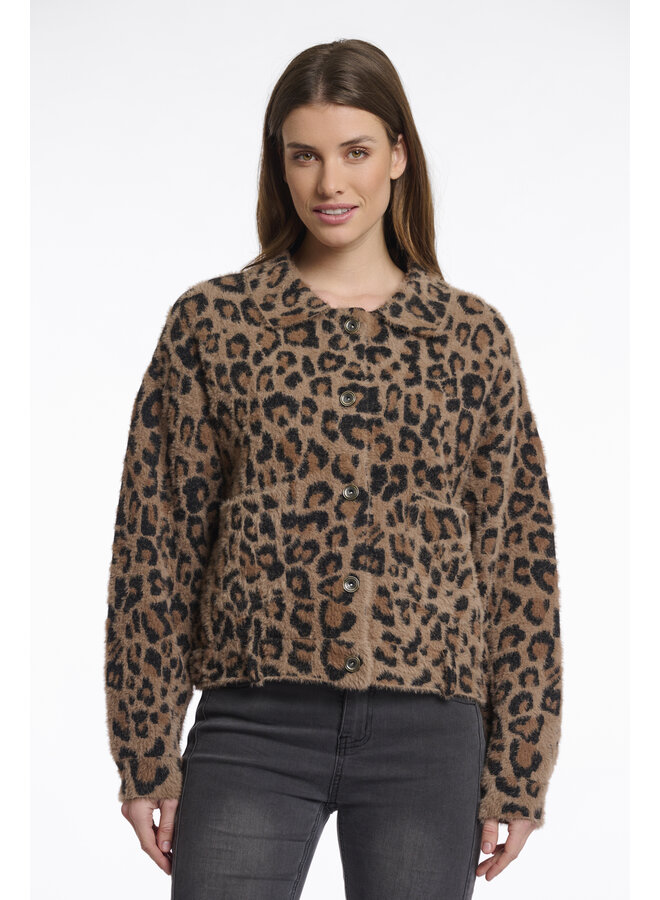 Bubbly.5012511 Rino en Pelle Boxy jacket  Leopard
