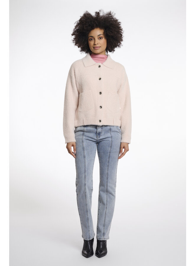 Bubbly.5002511 Rino en Pelle Boxy jacket  Pale