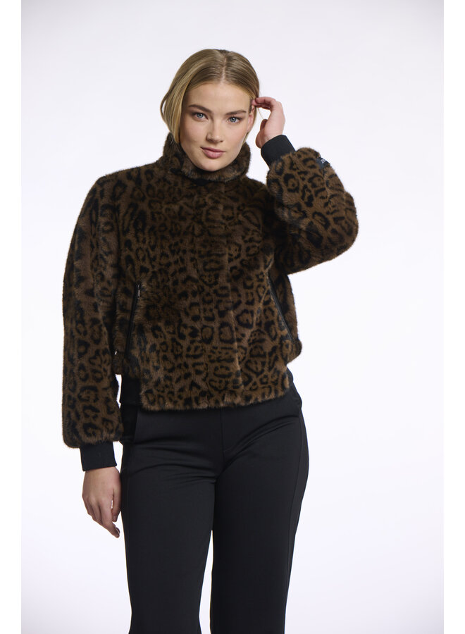 Ambra.7012511 Rino en Pelle Short fake fur jacket  Leopard