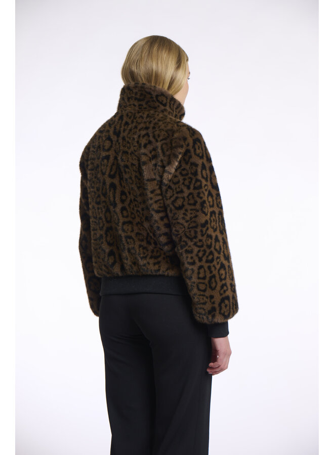Ambra.7012511 Rino en Pelle Short fake fur jacket  Leopard