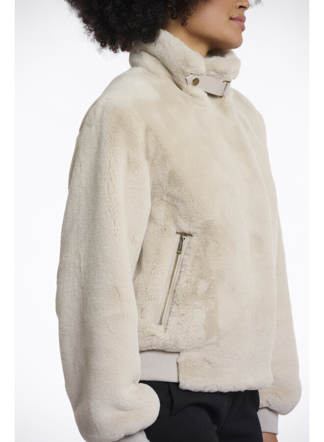 Ambra.7002511 Rino en Pelle Short fake fur jacket  Birch