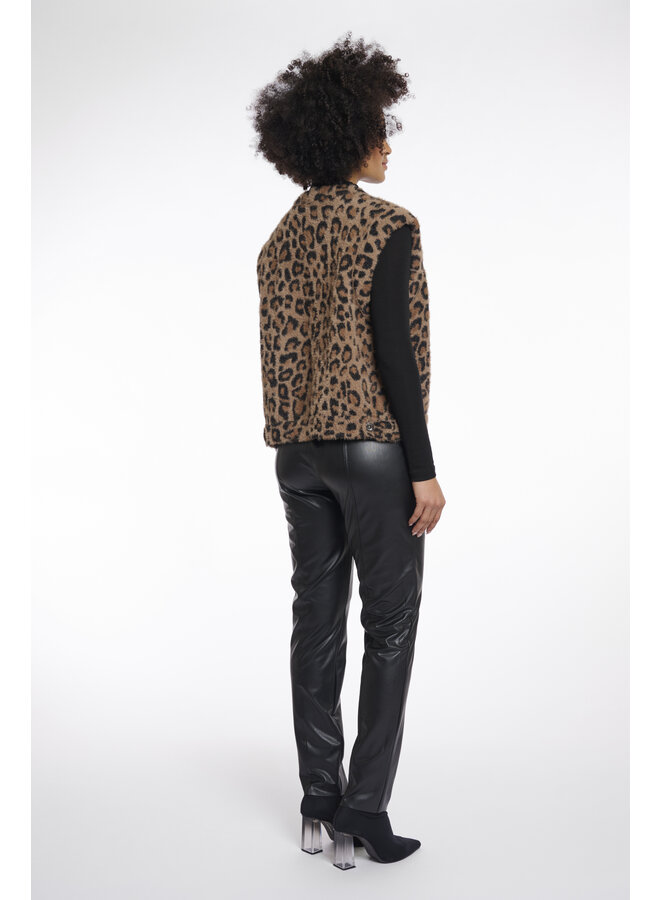 Elona.5012511 Rino en Pelle Short waistcoat  Leopard