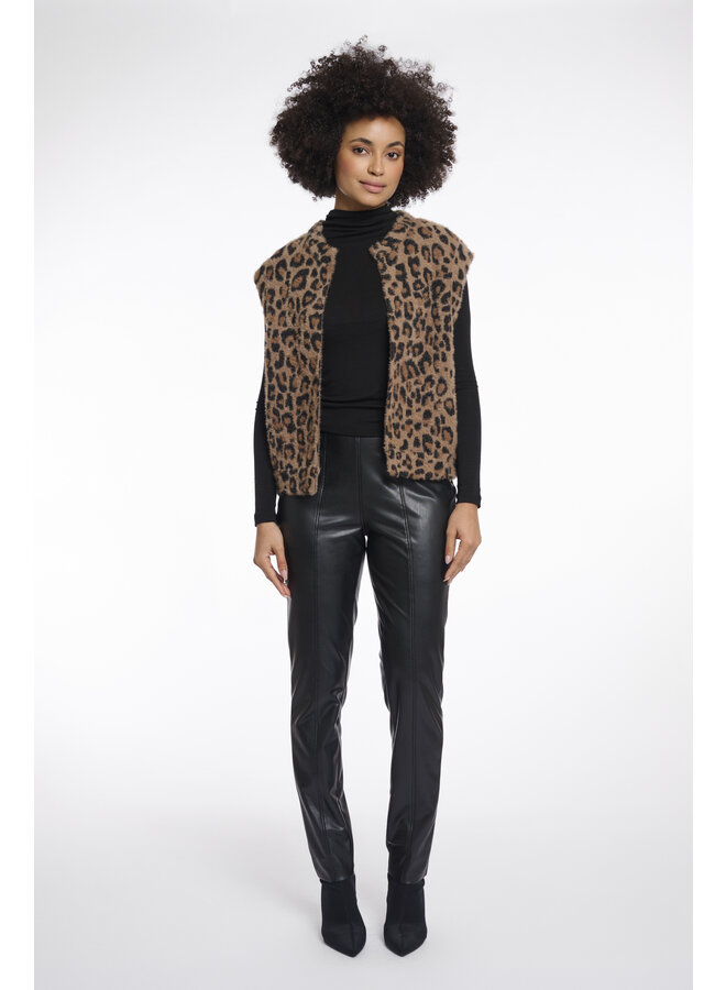 Elona.5012511 Rino en Pelle Short waistcoat  Leopard