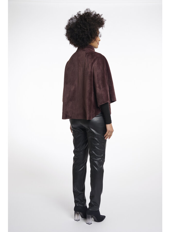 Dewi.7002511 Rino en Pelle Faux fur cape  Chocolate bean
