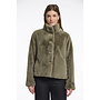 Vie.7002511 Rino en Pelle Single breasted fake fur jacket Green ash