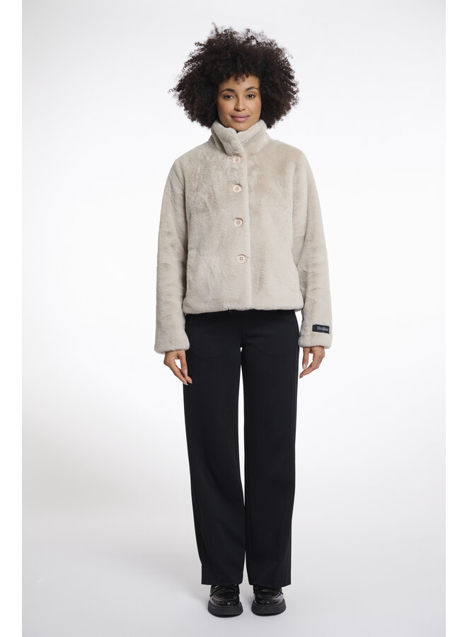 Vie.7002511 Rino en Pelle Single breasted fake fur jacket  Birch