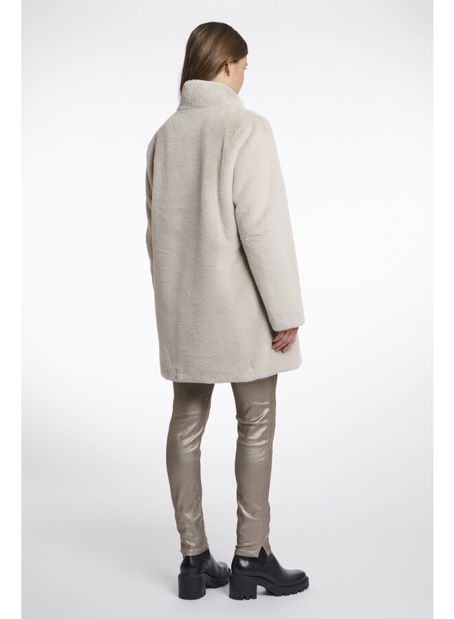 Nonna.7002511 Rino en Pelle Single breasted fake fur coat  Birch