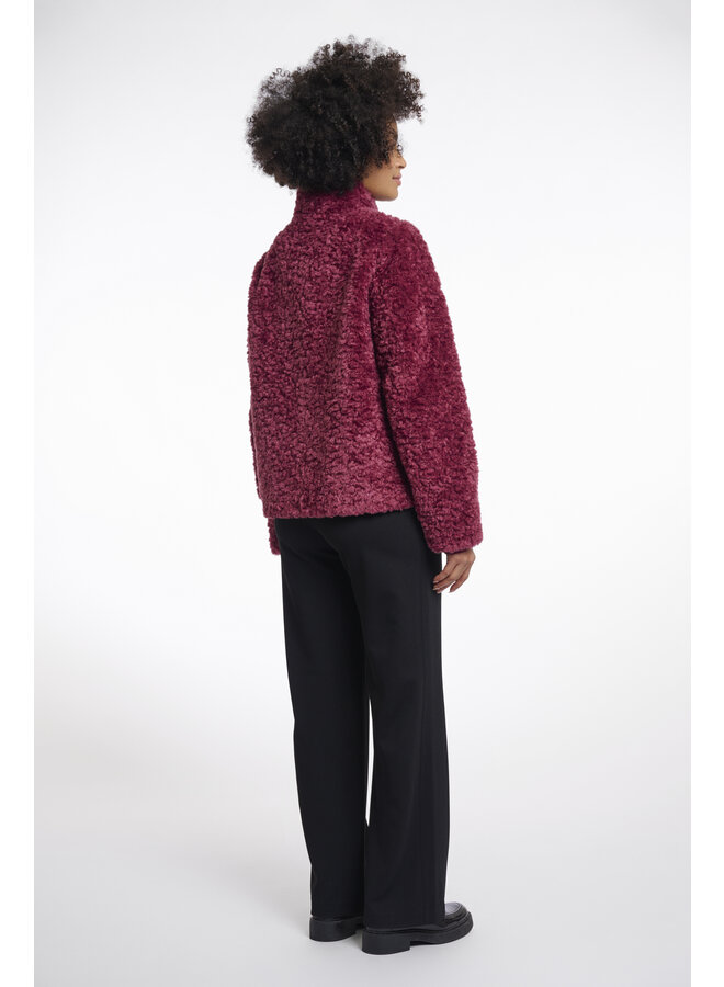 Kion.7002511 Rino en Pelle Faux fur jacket with high neck  Sugar plum
