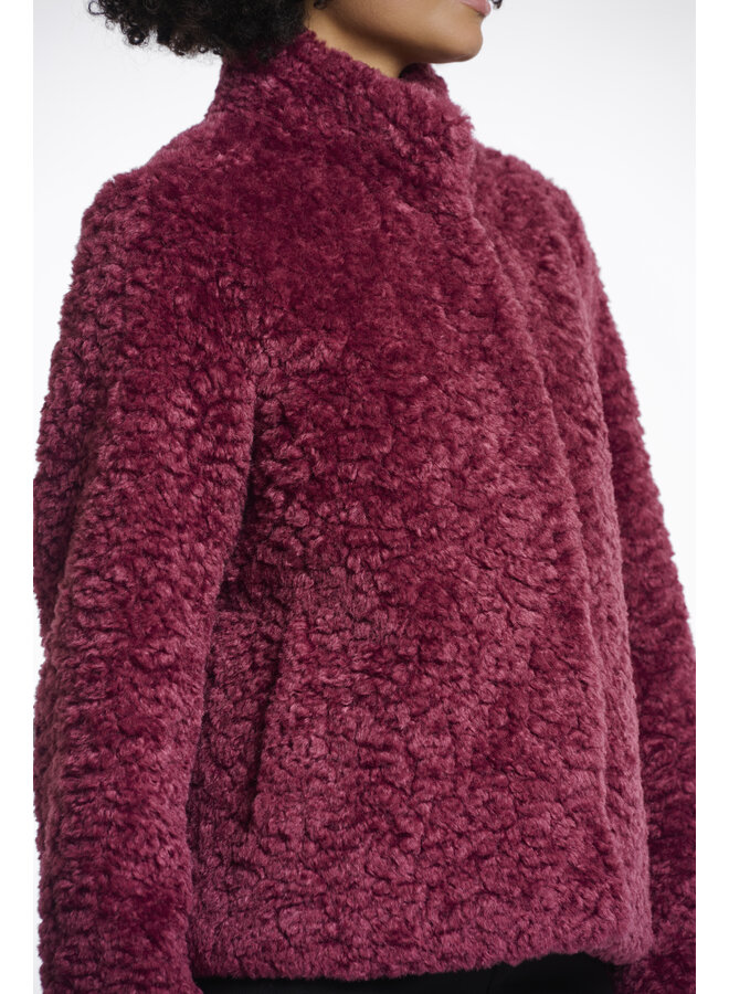Kion.7002511 Rino en Pelle Faux fur jacket with high neck  Sugar plum