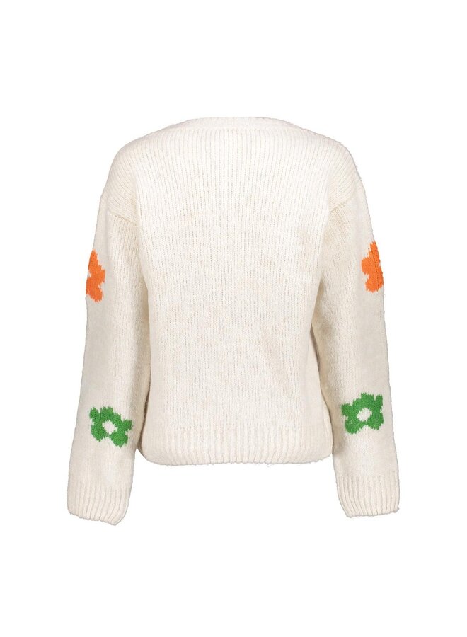 54598-70 010 Geisha Pullover flowers off-white/fuchsia/orange/green