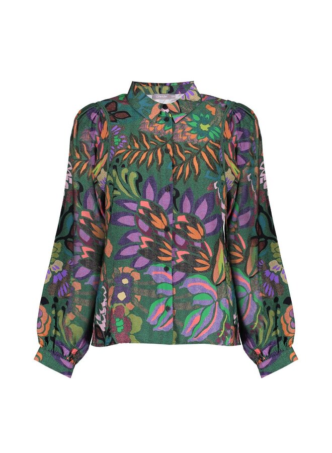 53640-20 530 Geisha Blouse print green/purple